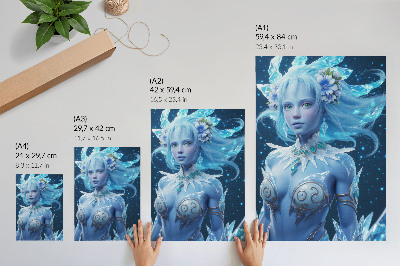 Poster Fantastic atmosphere, magical figure, ice crystals