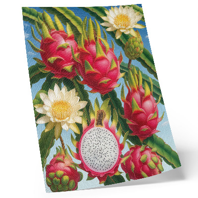 Art print Exotic fruits cacti sky bright colors