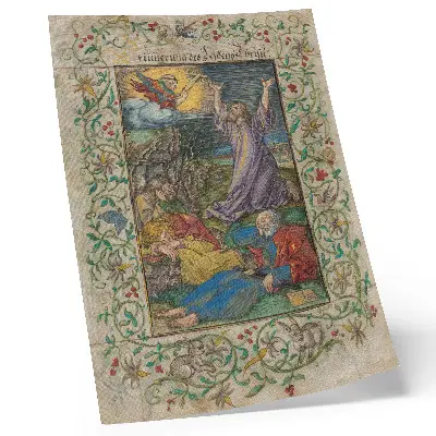 Christ on the Mount of Olives by Albrecht Dürer and Georg Mack the Elder decorative poster of the 1508 and 1580s artwork