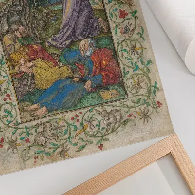 Christ on the Mount of Olives by Albrecht Dürer and Georg Mack the Elder decorative poster of the 1508 and 1580s artwork