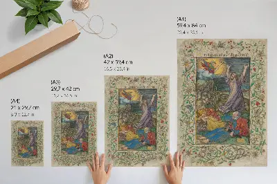 Christ on the Mount of Olives by Albrecht Dürer and Georg Mack the Elder decorative poster of the 1508 and 1580s artwork