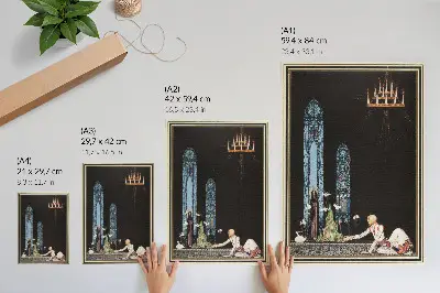Premium wall art Kay Nielsen illustration for the book East of the Sun and West of the Moon