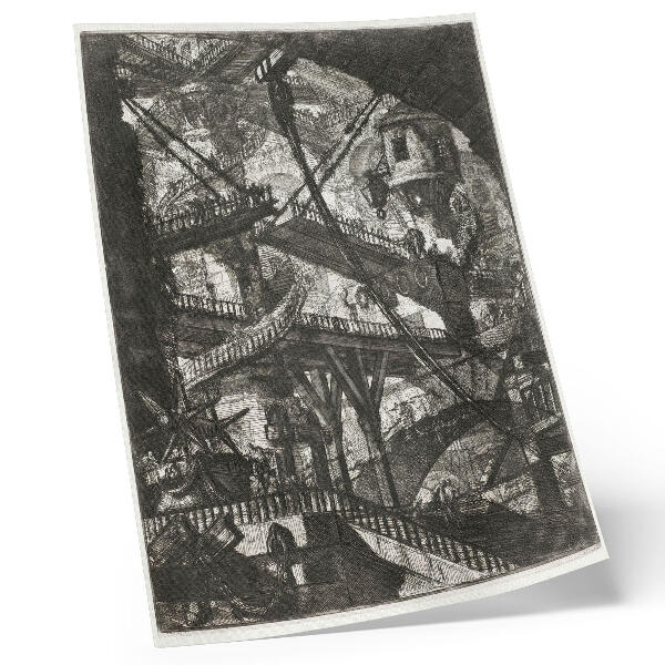 Premium wall art Drawbridge, plate VII from the Carceri d'Invenzione cycle, Giovanni Battista Piranesi