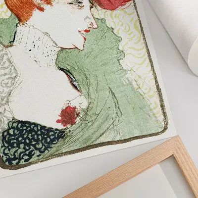 Decorative poster high-resolution print of Bust of Miss Lender (1895) by Henri de Toulouse-Lautrec