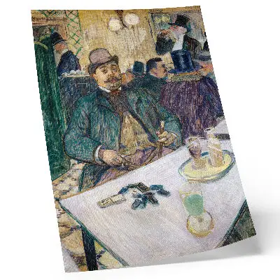 Poster of the high-resolution painting Mr. Boileau in the Café by Henri de Toulouse-Lautrec