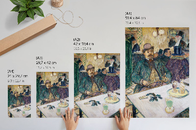 Poster Mr. Boileau in the Café (1893) – a high-resolution painting by Henri de Toulouse-Lautrec