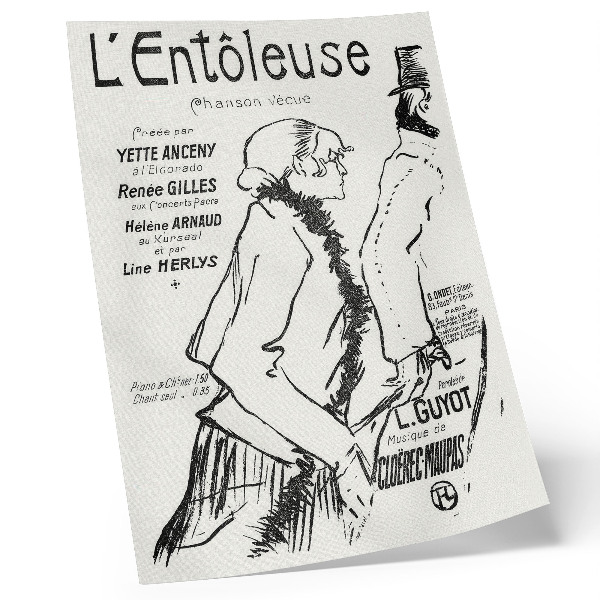 Premium wall art Poor Street Walker! (1893) engraving by Henri de Toulouse-Lautrec