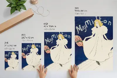 Decorative poster high-resolution print of May Milton by Henri de Toulouse-Lautrec from 1895