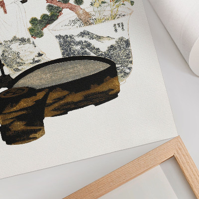 Decorative poster Katsushiki Hokusai's Tea Table (1822) – vintage Japanese woodblock print
