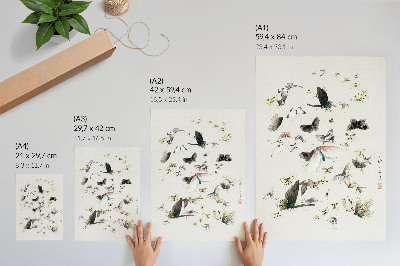Premium wall art Hokusai's Butterflies and Moths (1830-1850)