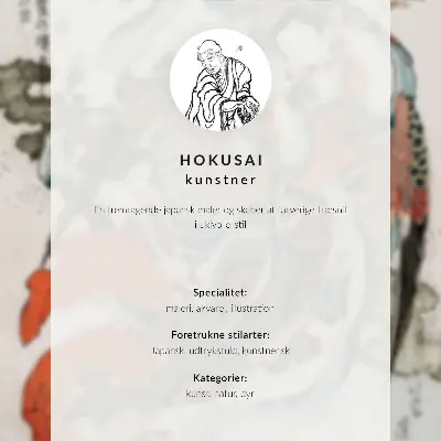 Hokusai's Butterflies and Moths art print poster