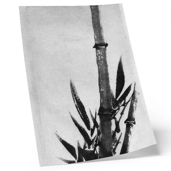 Art print featuring Bamboo by Katsushika Hokusai in a vintage Japanese painting style