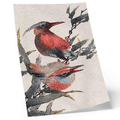 Poster Katsushika Hokusai's Birds from the Album of Sketches (1814), vintage Japanese woodblock prints