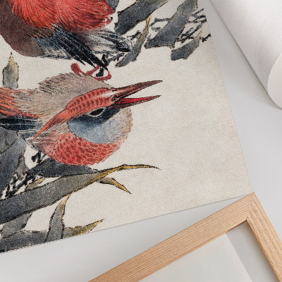Poster Katsushika Hokusai's Birds from the Album of Sketches (1814), vintage Japanese woodblock prints
