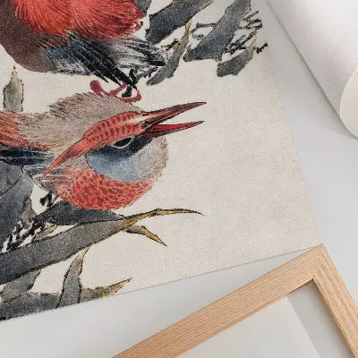 Katsushika Hokusai Birds from the Album of Sketches (1814) poster vintage Japanese woodblock print design