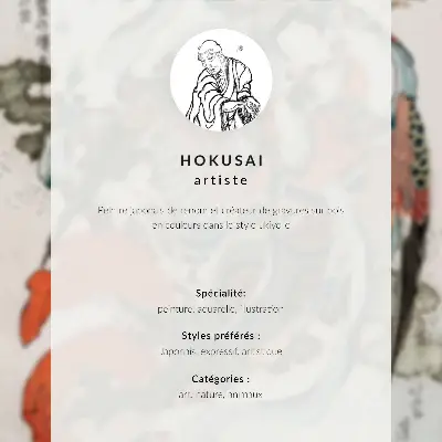 Art print featuring Peonies and a Canary by Katsushiki Hokusai from 1834