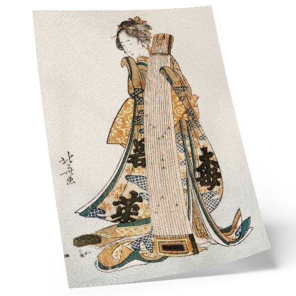Decorative poster Japanese Hokusai (1760-1849) in vintage ukiyo-e style