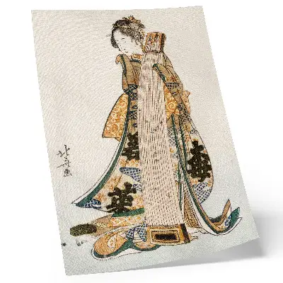 Decorative poster featuring Japanese Hokusai ukiyo-e vintage artwork