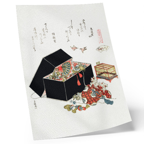 Poster Hokusai's Japanese jewelry box (1822)