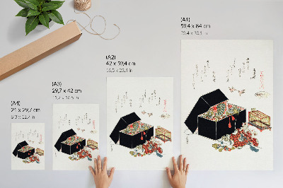 Poster Hokusai's Japanese jewelry box (1822)