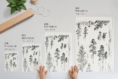Art print Hokusai's Pines (1800-1900) – vintage Japanese woodblock print