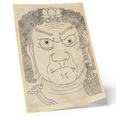 Premium wall art Fudō Myōō mask, Katsushika Hokusai School