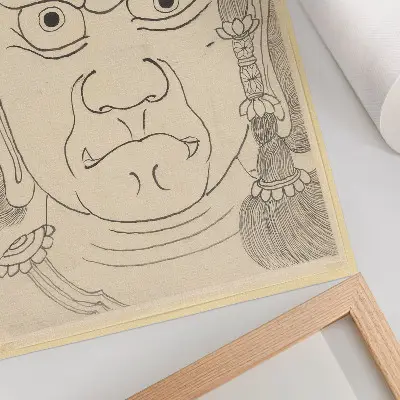 Fudō Myōō mask wall art Katsushika Hokusai School style premium print