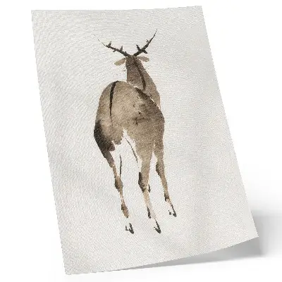 Poster featuring Katsushika Hokusai's Deer vintage animal illustration from 1904