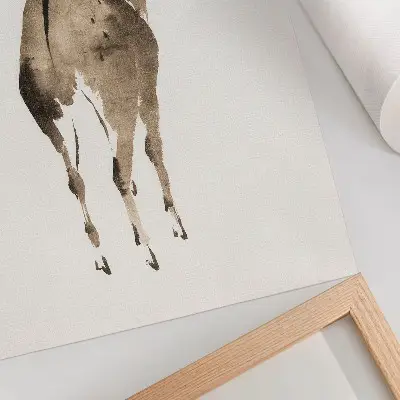 Poster featuring Katsushika Hokusai's Deer vintage animal illustration from 1904