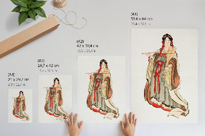 Art print Benten (Goddess of Love) (18th–19th century), an illustration of a Japanese woman from the Stone Age by Katsushika Hokusai