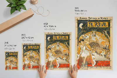 Decorative poster The Dream (1891) by Théophile Alexandre Steinlen