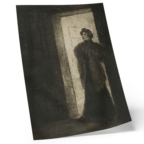 Decorative poster On the Threshold by Théophile-Alexandre Pierre Steinlen