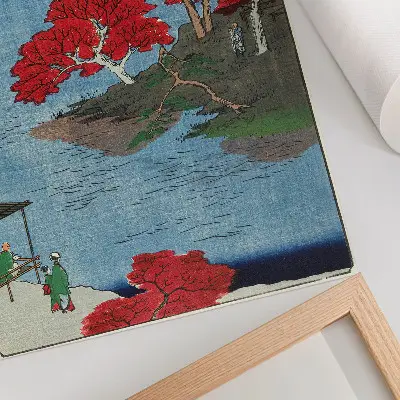 Premium wall art antique Japanese print of Autumn at the Akiba Temple in Ukiji by Utagawa Hiroshige, 1857