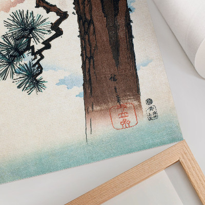 Art print Japanese Pine (1842-1843) vintage Ukiyo-e by Utagawa Hiroshige