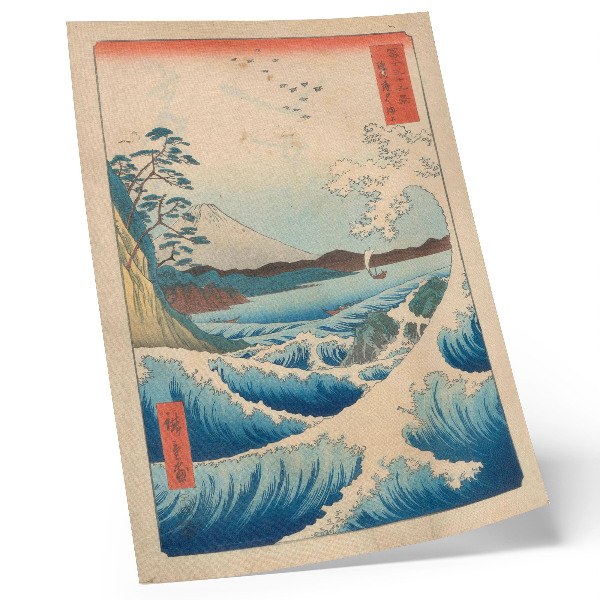 Art print A great wave on Satta Beach in Suruga, from the series Thirty-six Views of Fuji (Fuji Sanjuroku Kei) by Utagawa Kuniyos