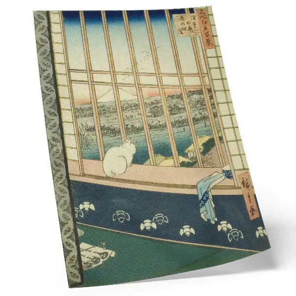 Asakusa Rice Fields and the Torinomachi Festival wall art from the One Hundred Famous Views of Edo series by Hiroshige