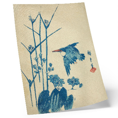 Decorative poster Kingfisher and monochory by Utagawa Hiroshige