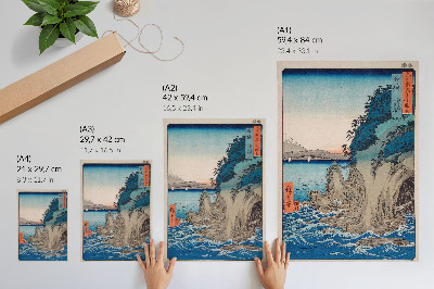 Art print Cave entrance on Enoshima Island in Sagami Province, no. 15, by Utagawa Hiroshige
