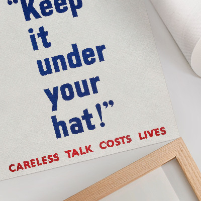 Art print Keep It Under Your Hat! (1940s) High Resolution Poster by St. Michael's Press Ltd