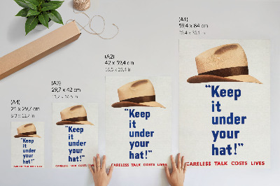 Art print Keep It Under Your Hat! (1940s) High Resolution Poster by St. Michael's Press Ltd