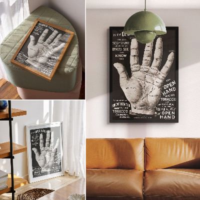 Premium wall art Open hand, palm reading