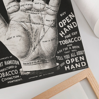 Premium wall art Open hand, palm reading