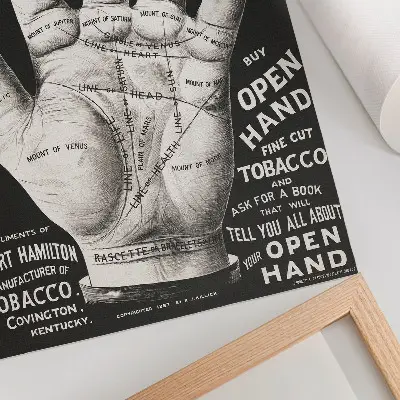 Palm reading open hand wall art premium print