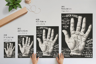 Premium wall art Open hand, palm reading
