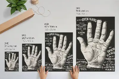 Palm reading open hand wall art premium print