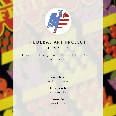 Decorative poster The Fruit Shop (1936) – by Federal Art Project