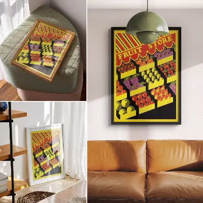 The Fruit Shop 1936 Federal Art Project decorative poster decorative poster