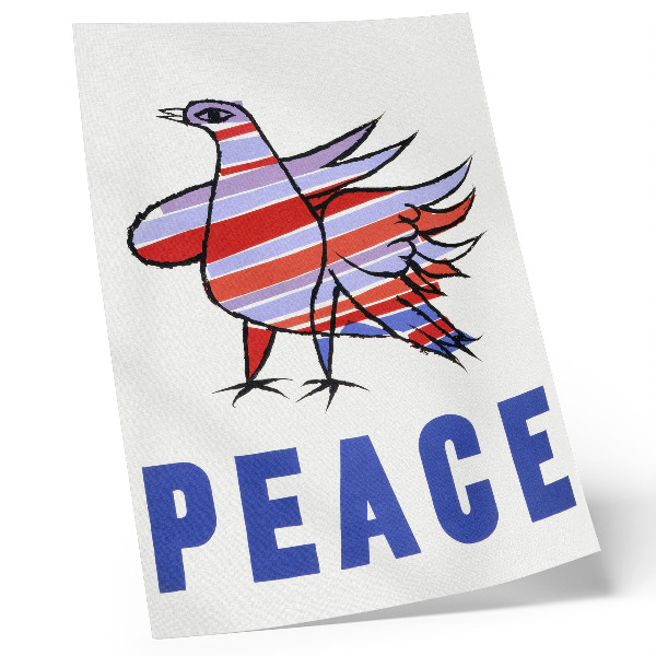 Poster McCarthy Peace (1968) with bird by Ben Shahn
