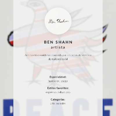 Poster McCarthy Peace (1968) with bird by Ben Shahn