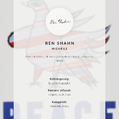 Poster McCarthy Peace (1968) with bird by Ben Shahn